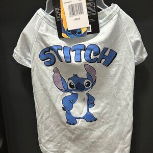 Pet's Lite Blue Stitch T-Shirt Size: Large